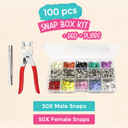 Metal Snaps Buttons DIY Craft Kit